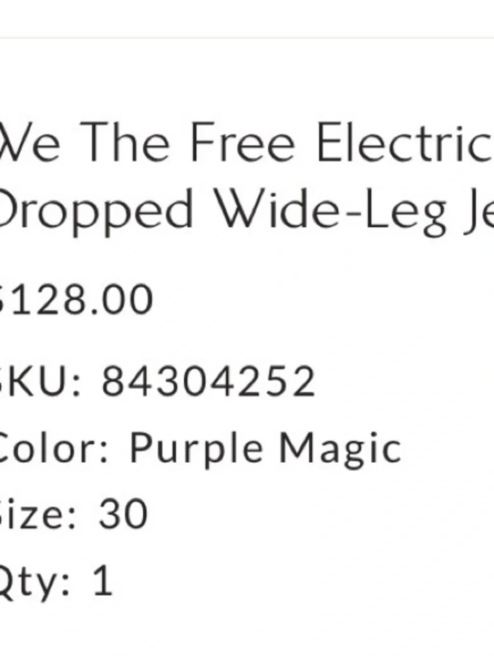 We the Free wide leg Women's Jeans - purple magic